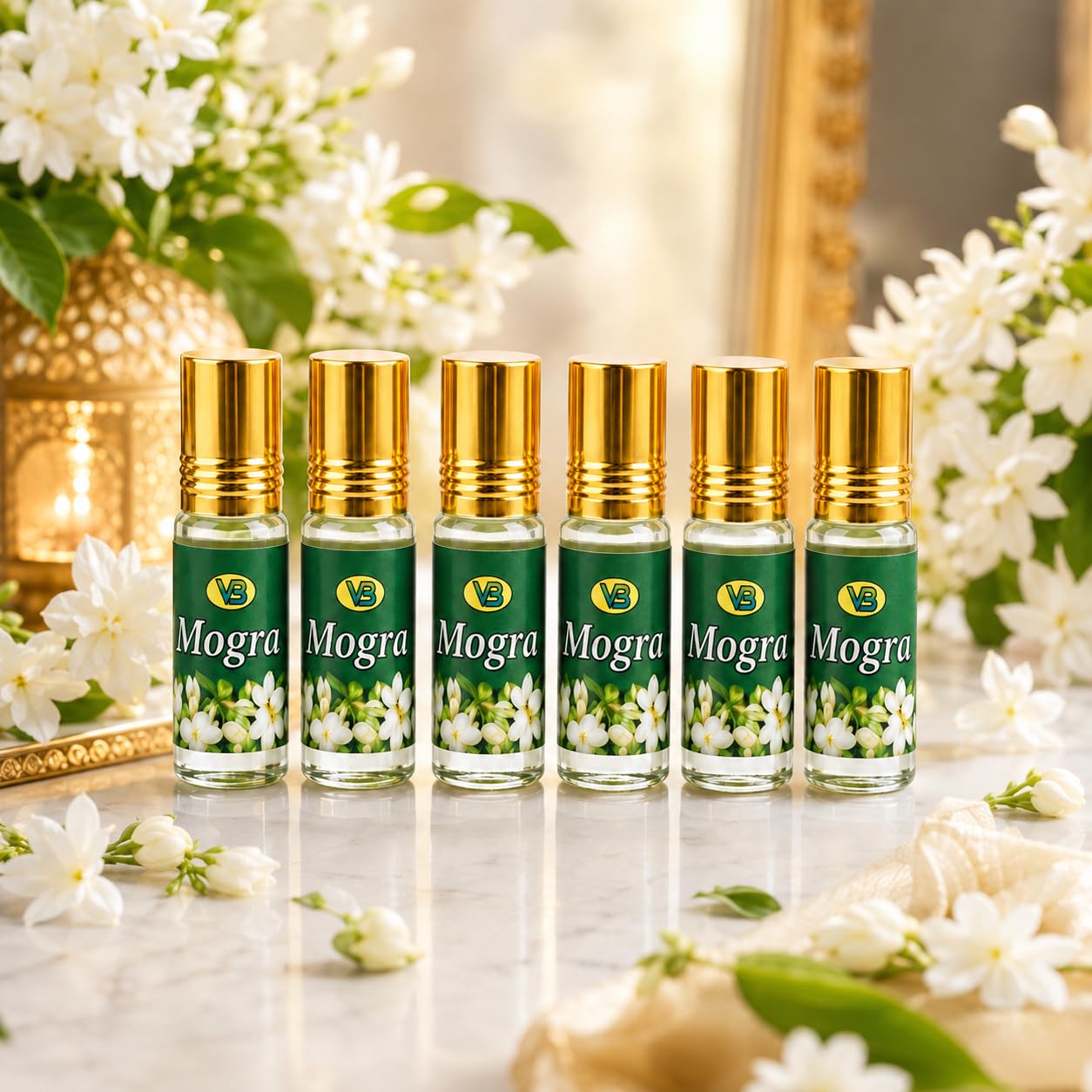 Anantish Mogra Attar Roll On 3ml Pack of 6, Pure Jasmine Ittar Perfume Oil, 100% Alcohol Free, Long Lasting Fragrance for Men & Women, Pocket Size Travel Friendly, Gift Set-image-32