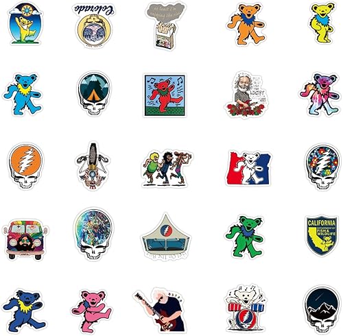 Miniatura 2 de 50 calcomanías de roca, calcomanías de vinilo impermeables para laptop, patineta, computadora, hidroflask, teléfono, álbumes de recortes