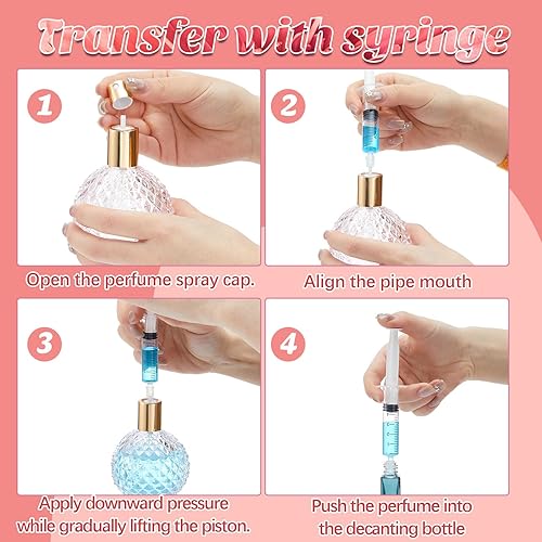 Miniatura 4 de Geiserailie Juego de 6 herramientas de recarga de perfume con tubo de plástico suave, kit de decantador de perfume pequeño, extractor para tinta,