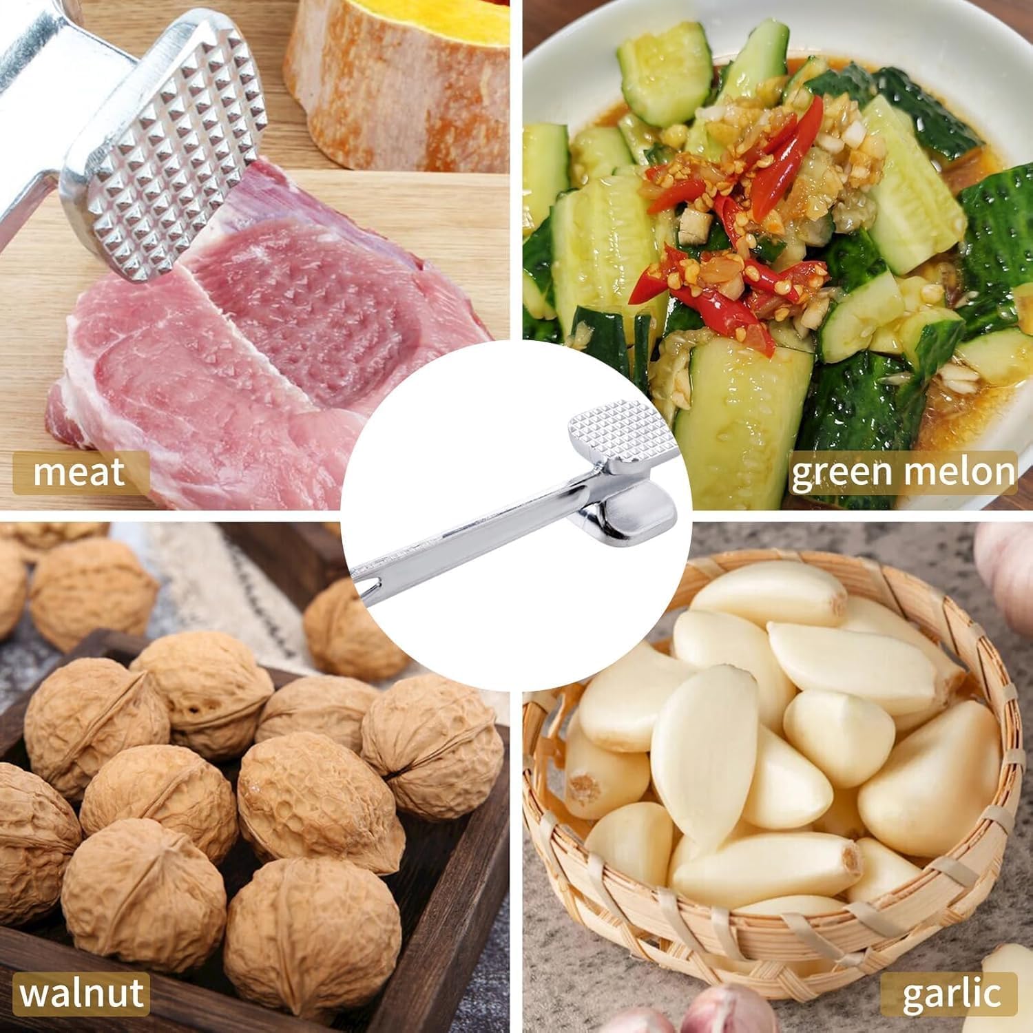 Exclusive | Aputue Meat Hammer, Stainless Steel Meat Mallet Tenderizer, Durable Kitchen Gadget for Pounding Chicken, Beef, Steak, Perfect for Home Chefs 2026 - view 2