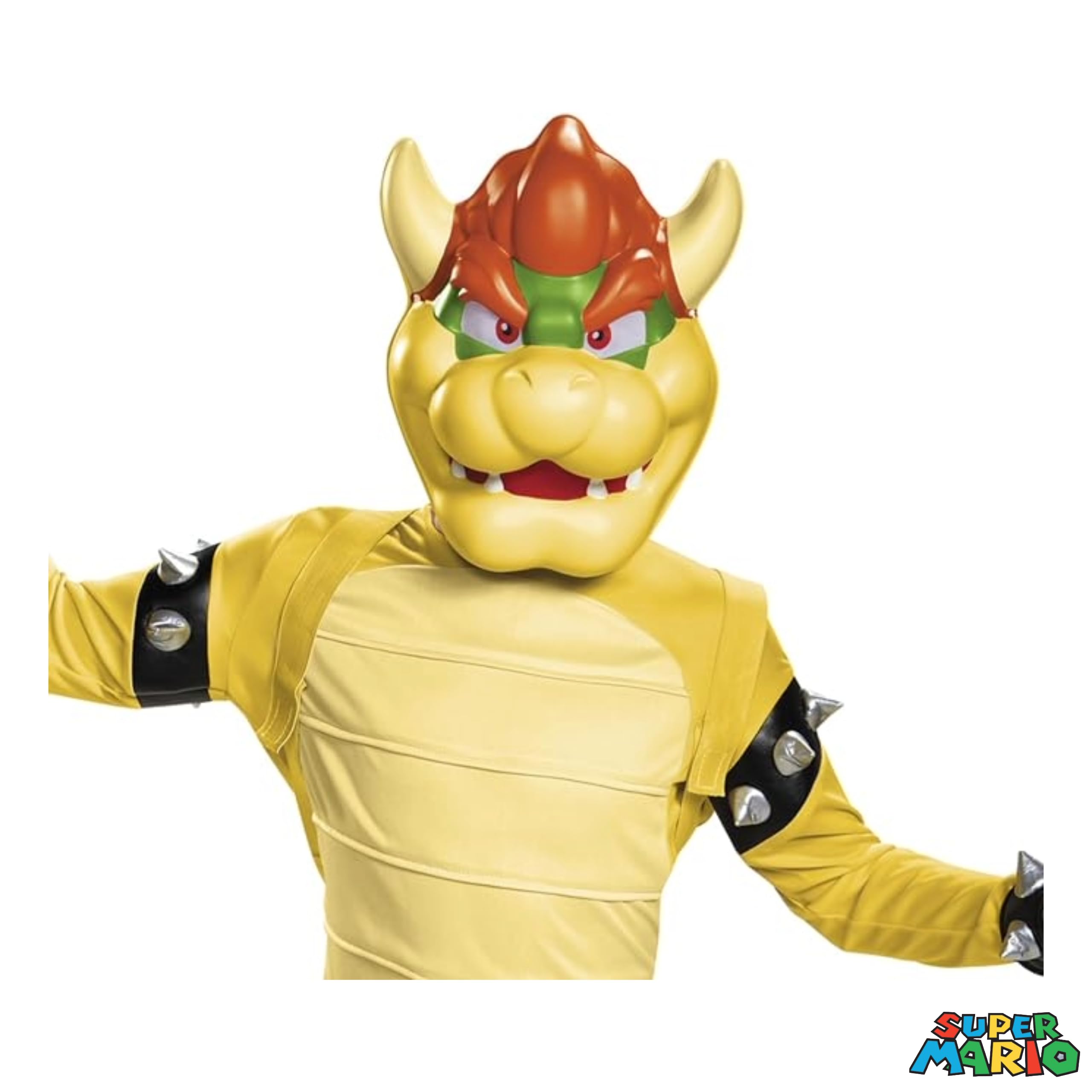 Nintendo Super Mario Bowser fantazyjny strój dla dzieci, oficjalne Nintendo od Disguise, zawiera kombinezon z ogonem, maską Bowser i nadmuchiwaną muszlą, dla 7-8 i 10-12 lat