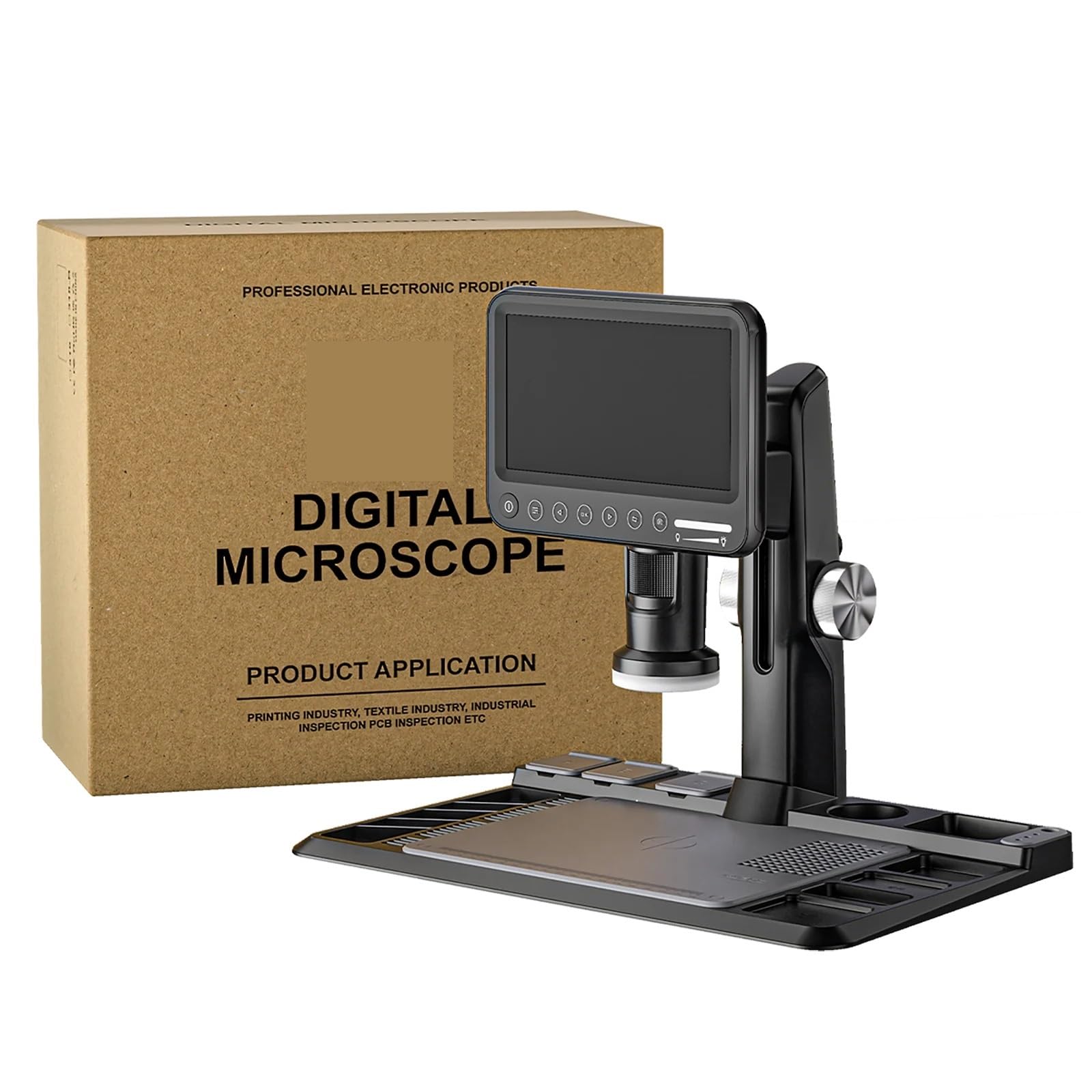 Digitales Mikroskop. Digitalmikroskop 12MP, 7-Zoll-IPS-Display, 28 LEDs Tragbar