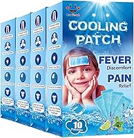 Vista 10 de 30 hojas de parches refrescantes para aliviar la fiebre y aliviar el dolor, aliviar el dolor de cabeza, 10 unidades por caja (3 cajas)