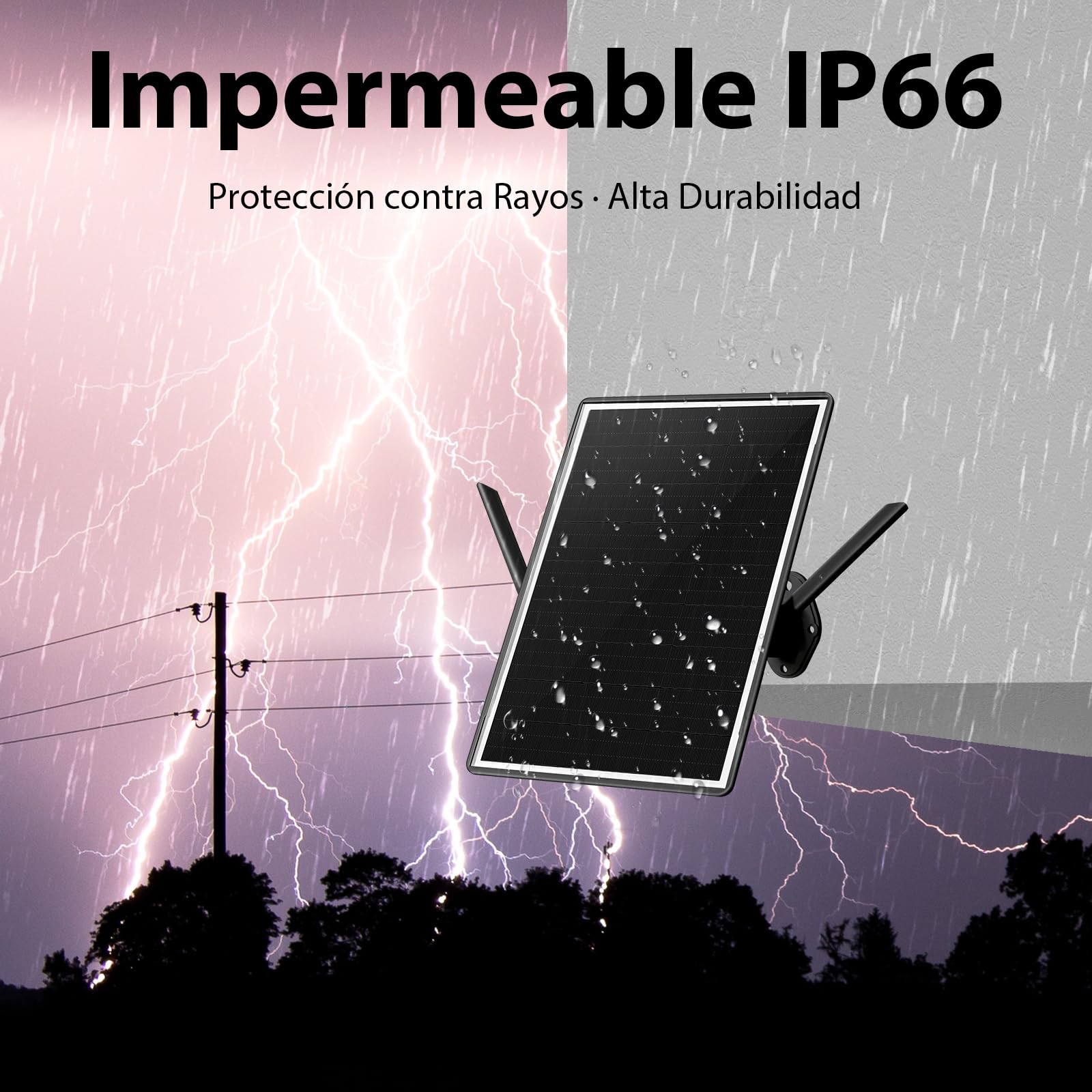 Repetidor WiFi Solar, Amplificador de Señal de Internet de 2,4 GHz para Exteriores, Repetidor WiFi de 300Mbps, Batería de 26000mAh, Clasificación de Resistencia al Agua IP66