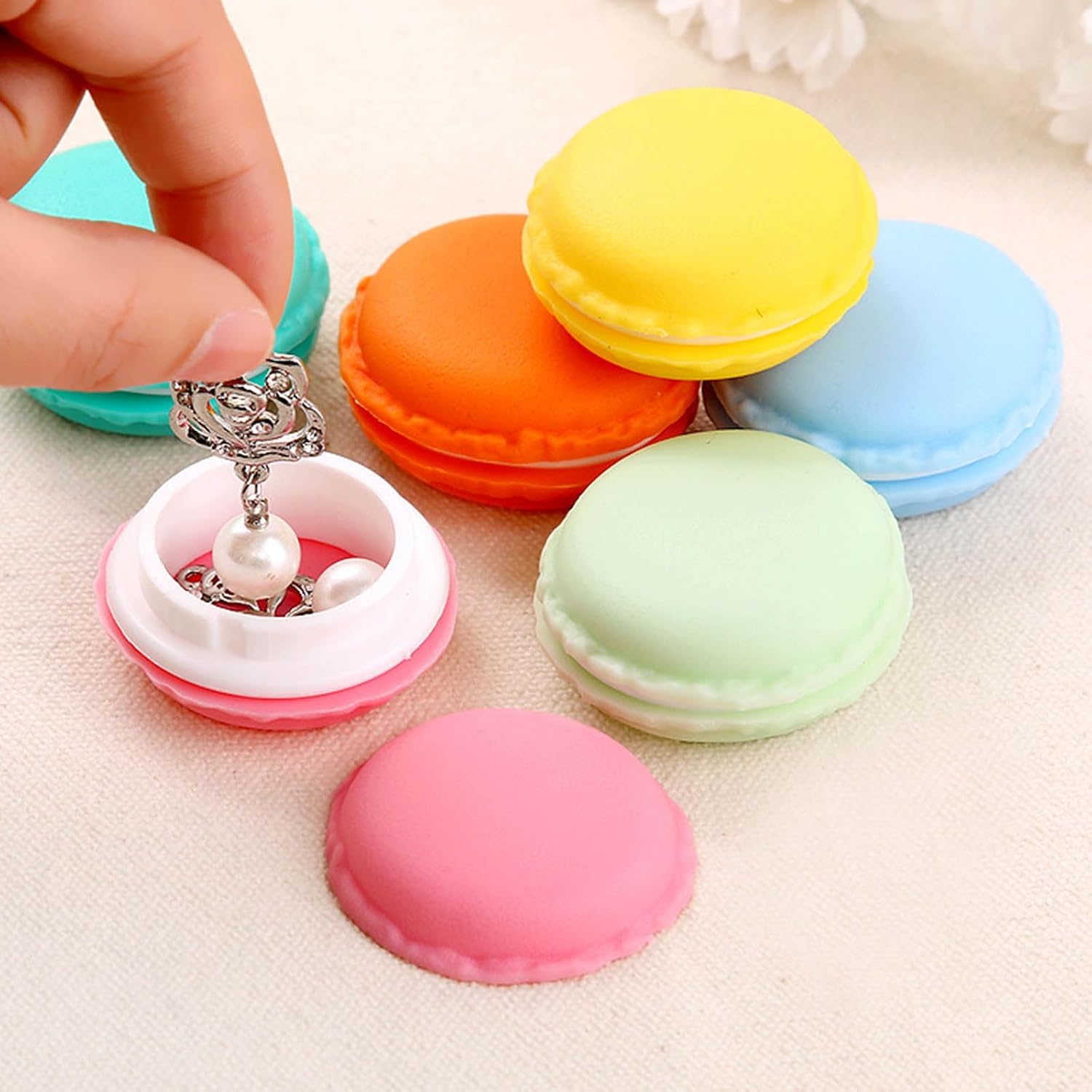 Pack of 18 Macaron Jewelry Storage Box Rings Box Colorful Storage Container Suitable for Earrings image 3