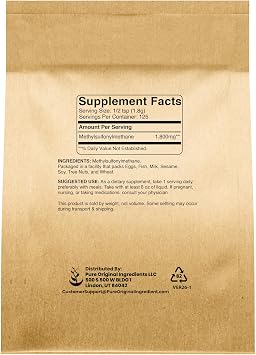 Pure Original Ingredients, Methylsulfonylmethane Powder, 8 Oz | For ingredient-focused applications, preparation, and personal care routines