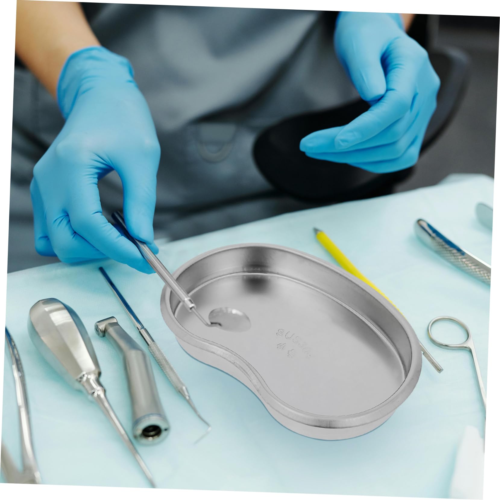 Bandeja Ovalada de Acero Inoxidable 304 Color Plata para Organizar Utensilios Diarios Diseño Fácil de Limpiar y Uso Versátil en Laboratorios
