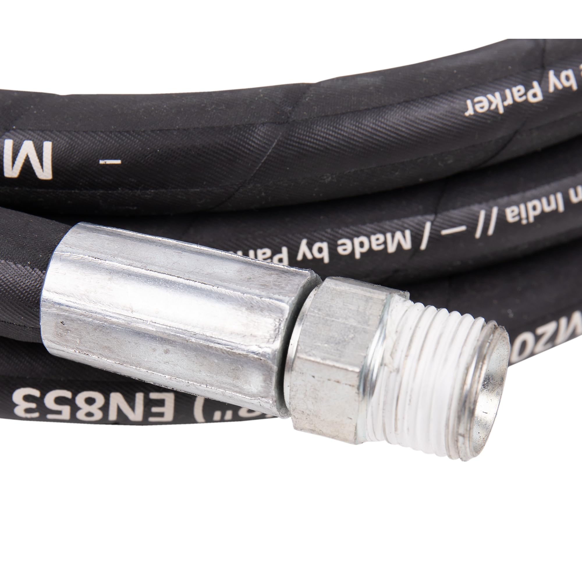 Cofan Manguera hidráulica | Presión: 2200 PSI | 1/2" BSP | Longitud: 3,5 m | Adecuado para bombas neumáticas lubricantes