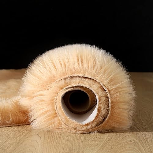 Miniatura 7 de Alfombra de piel sintética de oveja súper suave y esponjosa, para dormitorio, dormitorio, sofá, sala de estar, pasillo, mesita de noche, alfombra