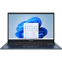 ASUS Vivobook 14 14 FHD Display Laptop, Intel Core 5 120U, Intel Graphics, 8GB DDR4, 256GB SSD, Wi-Fi 6, Bluetooth, Copilot AI, Windows 11 Home in S Mode, Quiet Blue, X1404VAP-V14.C58256