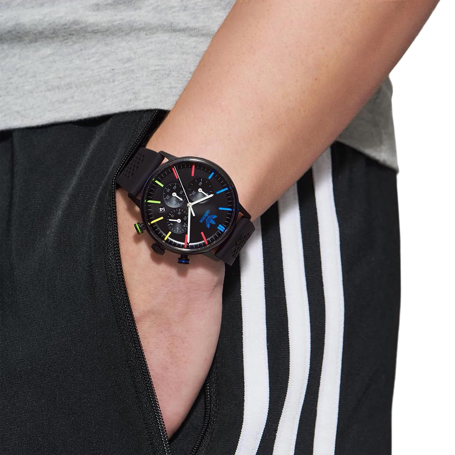 adidas Reloj Unisex Analogico Cuarzo con Correa de Silicona AOSY23021