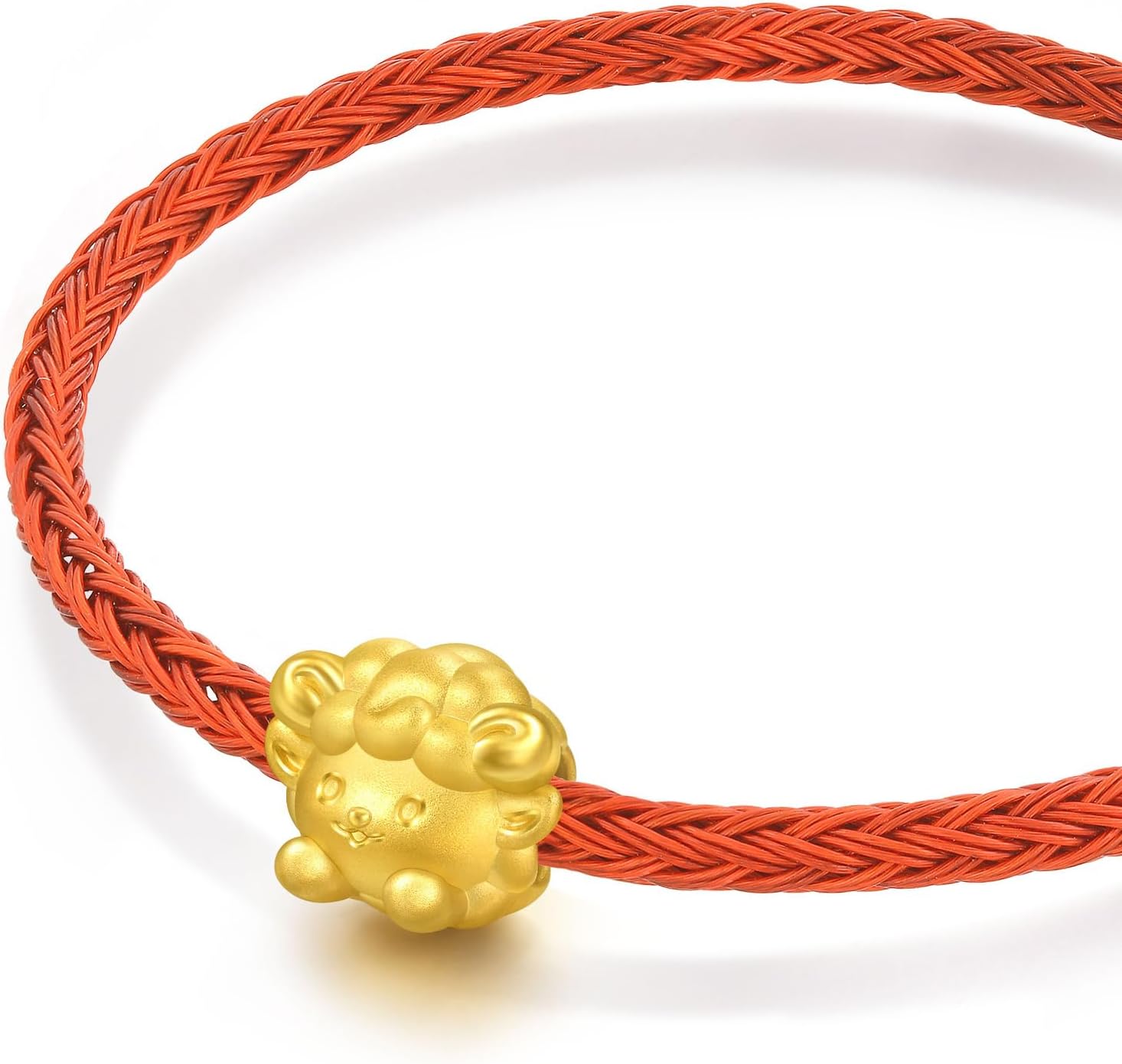 CHOW SANG SANG 999 24K Gold Charme Cute Adorable Mini Chinese Zodiac Goat charm bracelet for Women & Men 17cm 95966C