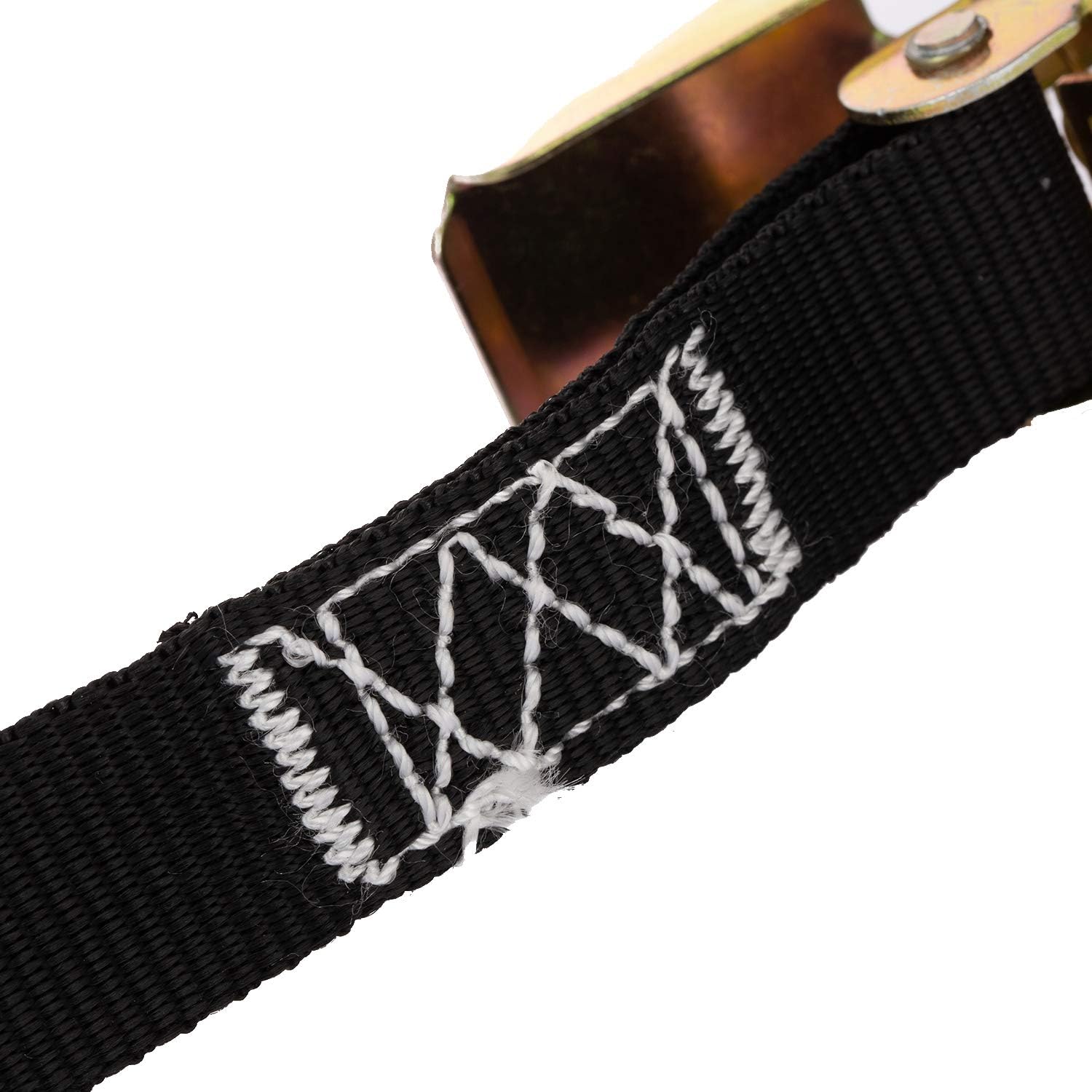 Sturdy 12-foot-by-1-inch Tie Down Straps with Dual J-Hooks, 2350lbs Break Strength, Adjustable Cam Buckle Tie-Down Straps for Lawn Equipment, SUP Kayak Surfboard Surf Rack Luggage-2pcs