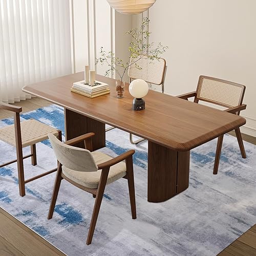 Miniatura 3 de OIGAE Alfombra lavable a máquina de 8 x 10 pies, ultrafina y plegable, moderna, resistente a las manchas, antideslizante, para sala de estar,