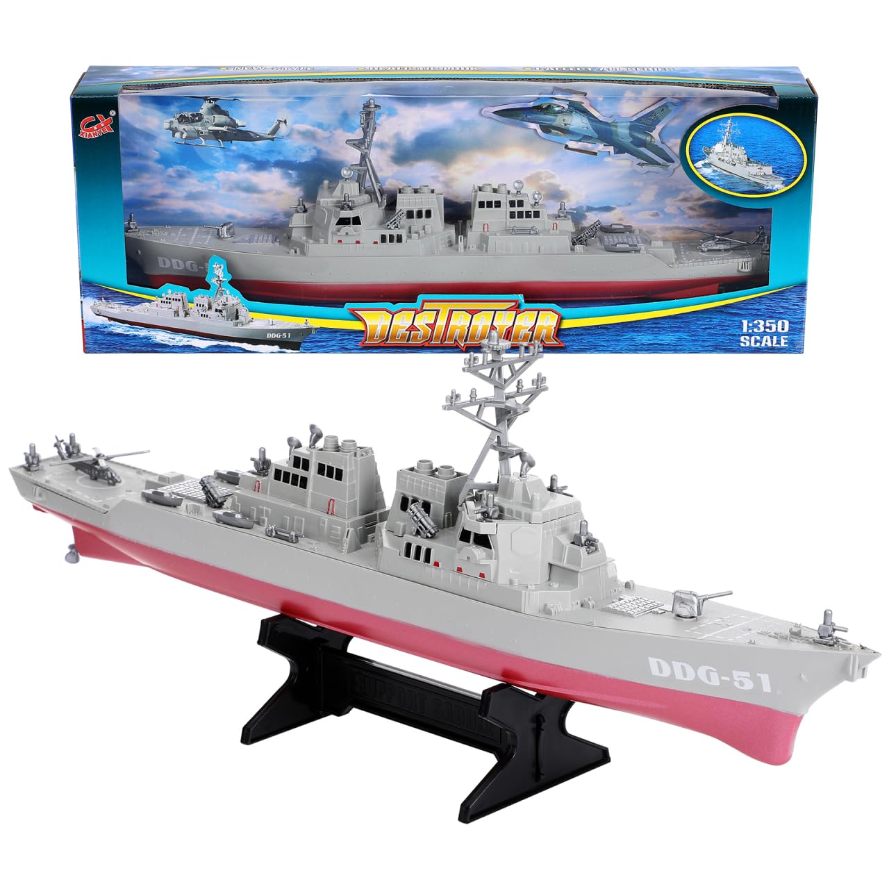 Gadpiparty Ship Toy Model Decor for Static Warship Model Creative Desk Adornment Boy Girl Suitable for Home Office Bedroom and More