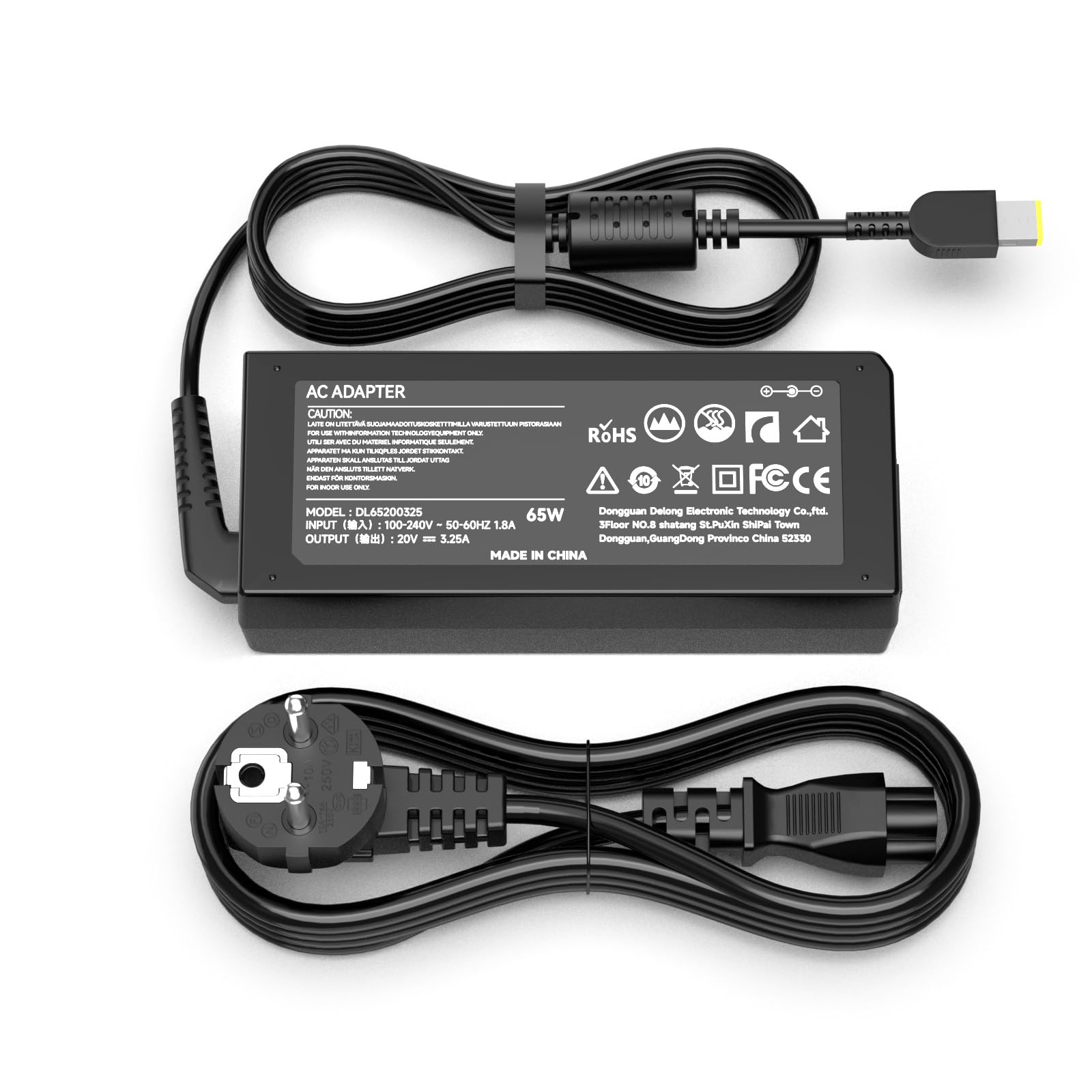 BIUBOTY 65W/45W Ladekabel Laptop Ladegerät Laptop Kompatibel mit Lenovo ThinkPad T440 T450 T460 T470 T480 X240 X250 X260 X270 L450 L460 L470 E450 E460 E470, Slim Tip Laptop Netzteil