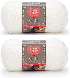 Red Heart Soft Yarn 2-Pack - Chocolate Color Medium Weight Acrylic Yarn