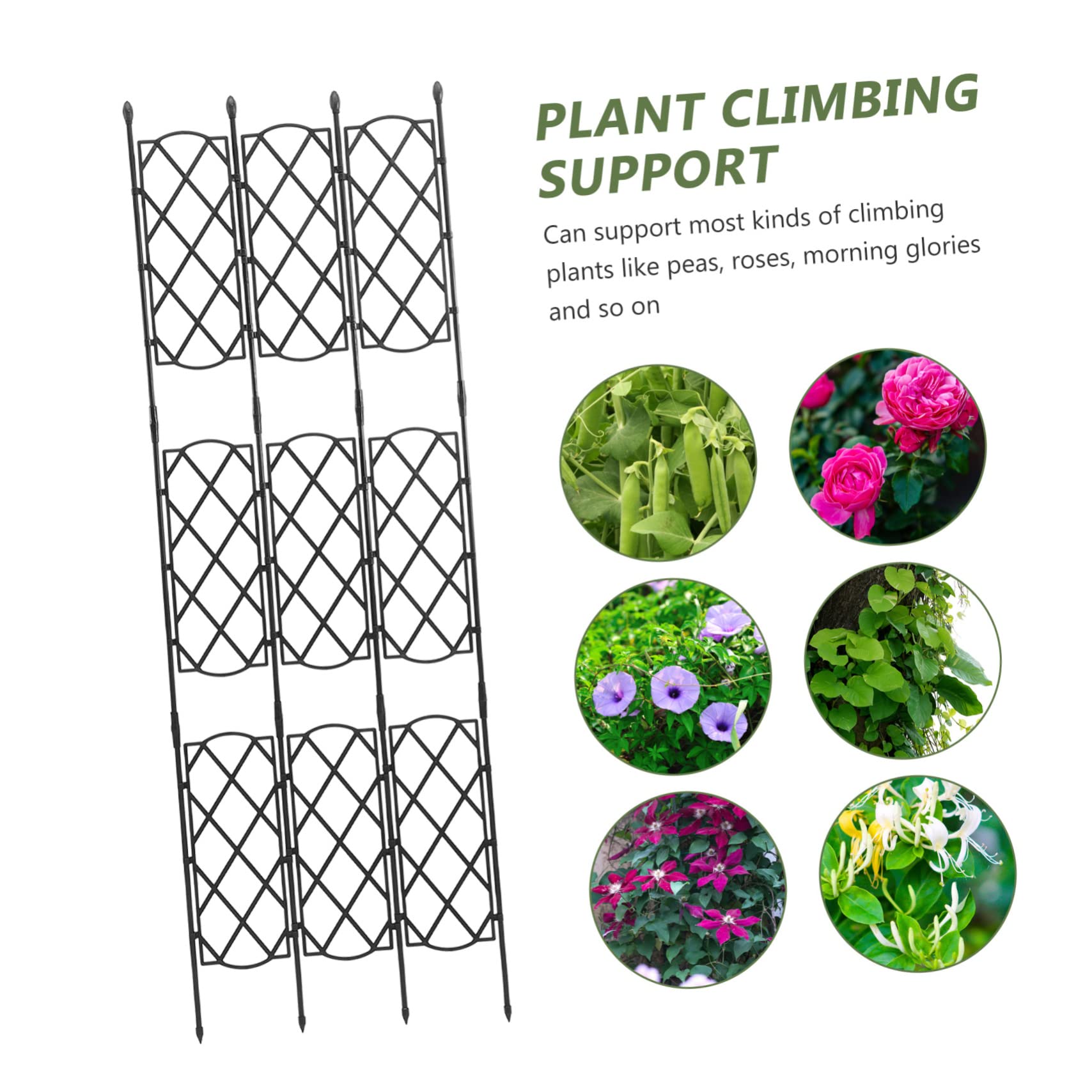 Treillis de Jardin pour Plantes Grimpantes, 1 Set, Acier Plastique
