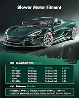 Vista 5 de SCITOO Motor soplador de calentador HVAC con jaula de ventilador frontal 700010 para Dodge para Ram 1500, para Dodge para Ram 2500, para Dodge