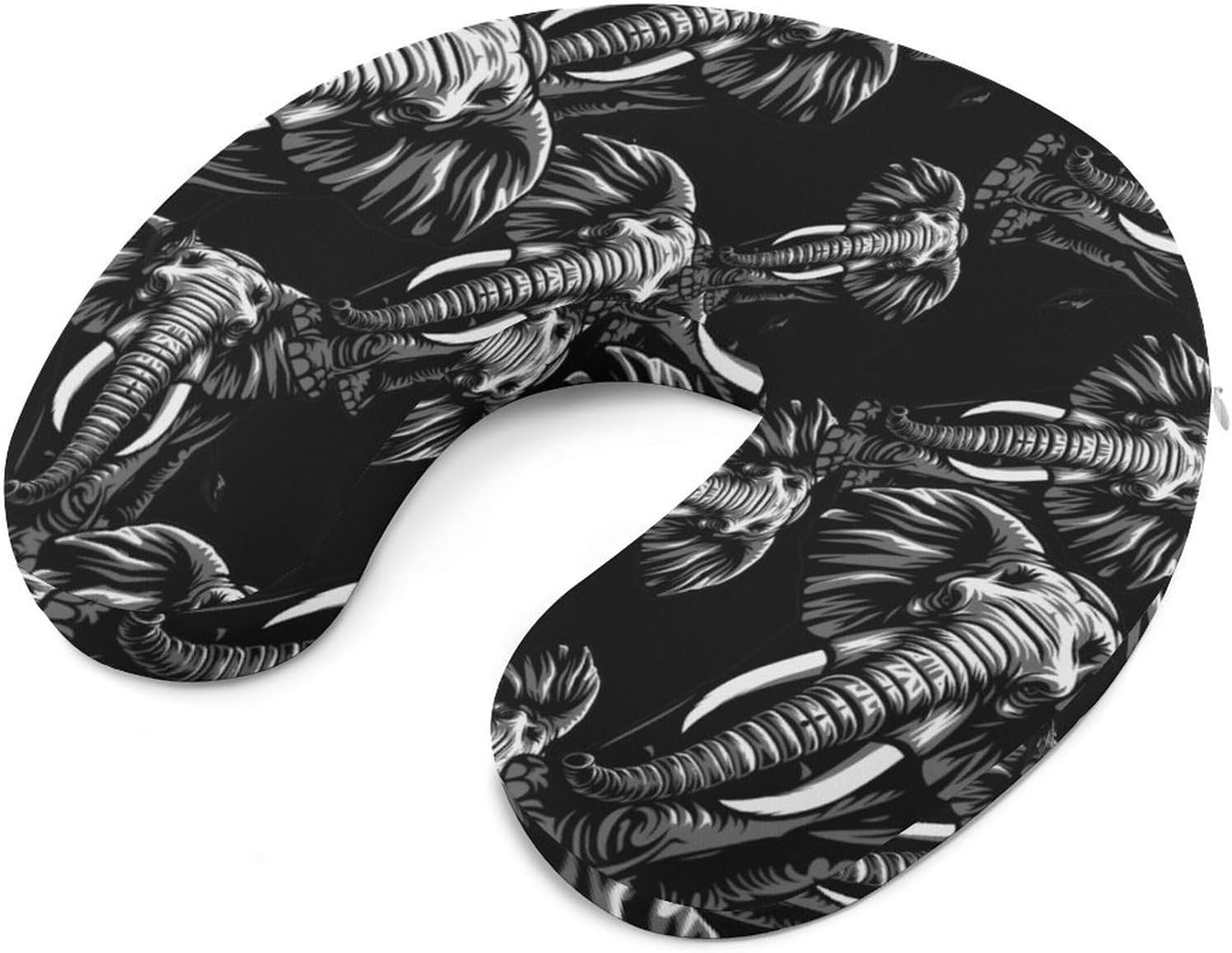 Elephant Travel Pillow U Shape Neck Pillow Washable Pillowcase for Sleeping Chair