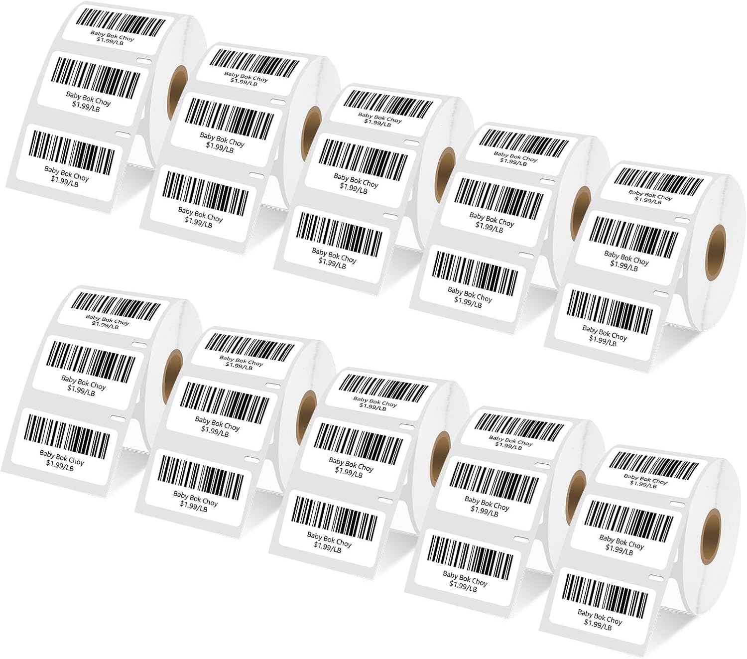 NineLeaf 10 Roll (1000 Labels per Roll) Die-Cut Address Labels Compatible for Dymo 30334 57mm (2-1/4") x 32mm (1-1/4") White Paper use in Labelwriter 4XL EL40 EL60 SE300 SE450 CoStar Zebra Printer