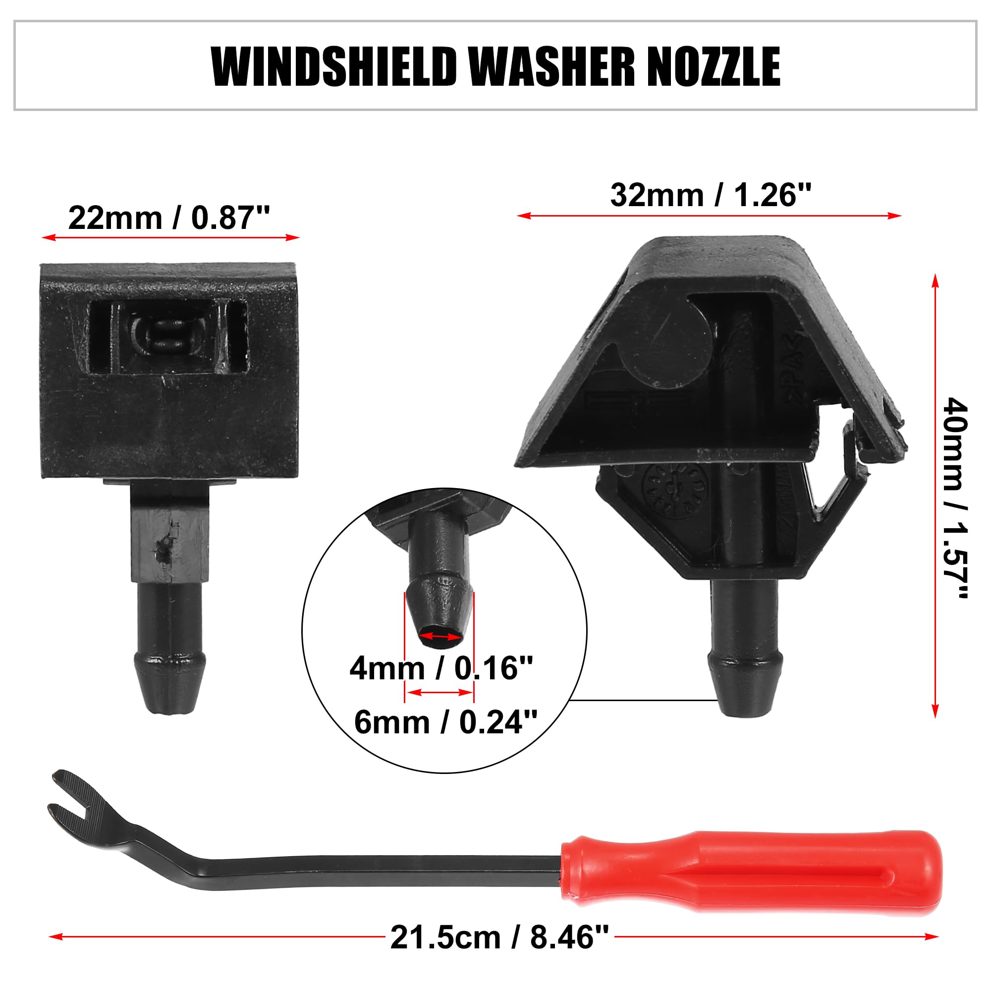 Lot De 2 Buses Lave-Glace Pour Nissan Qashqai J10 J11 (2007-2018) – Référence 28932JD000 – Remplacement Facile