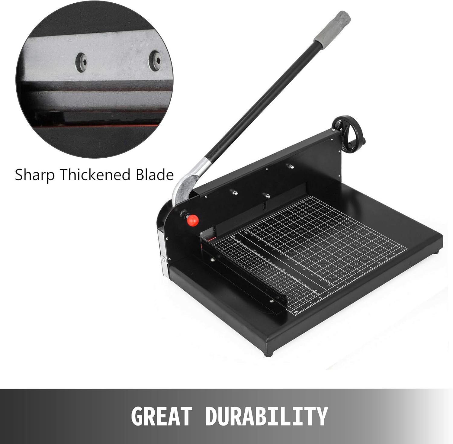 Mophorn Paper Cutter 12Inch A4 Commercial Heavy Duty Paper Cutter 300 Sheets 45HRC Hardness Stack Cutter Metal Base Desktop Stack Cutter for Home Office : Stack Paper Trimmers : Office Products