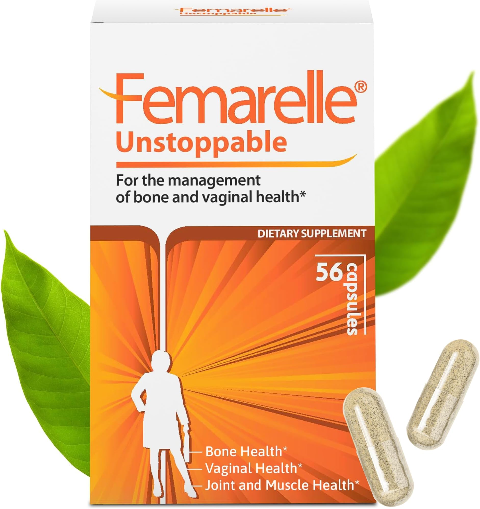 Unstoppable –Dietary Supplement for Women – Supporting Bone, Muscles and Joints & Vaginal Health – 56 Capsules – Non-Hormonal – Clinically Studied