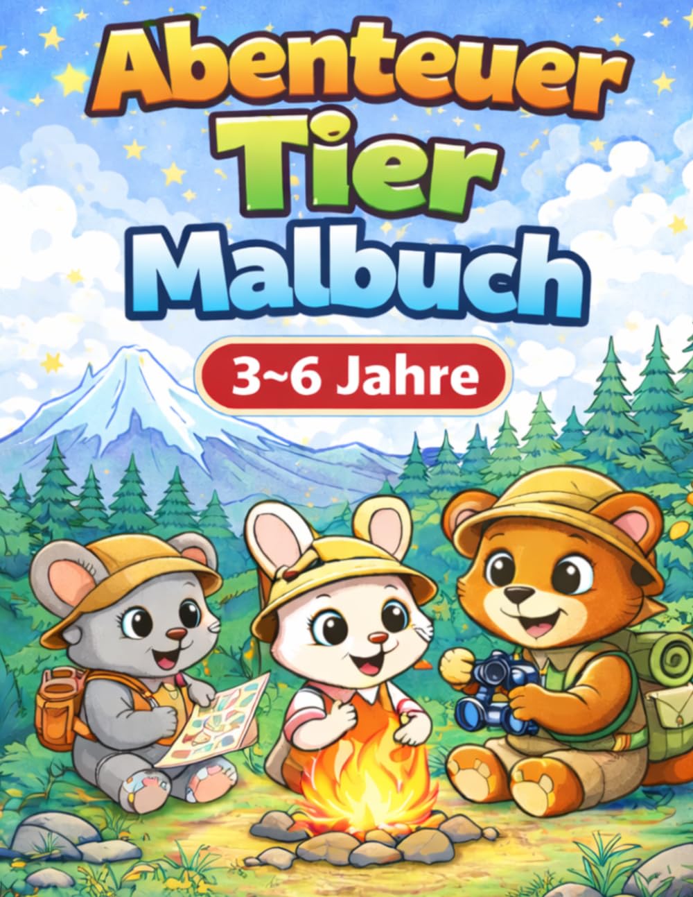 Abenteuer Tier Malbuch: 3-6 Jahre