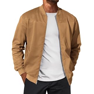 Runcati Jaqueta Masculina de Camurça Casual