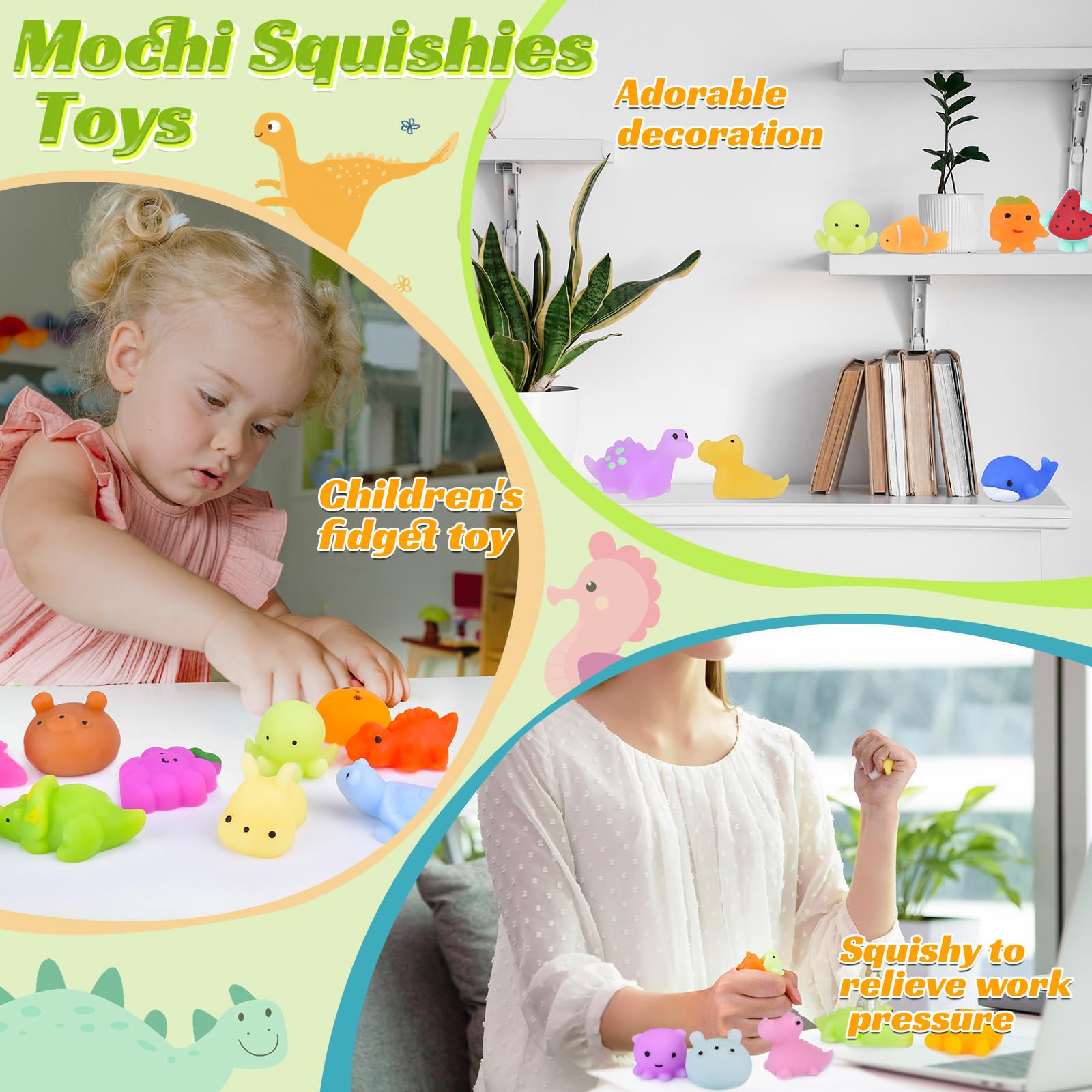 Yeefunjoy – Lot De 10 Mini Squishies Pattes De Chat – Silicone – Anti-stress – Cadeau Enfant Adulte – Pâques, Anniversaire