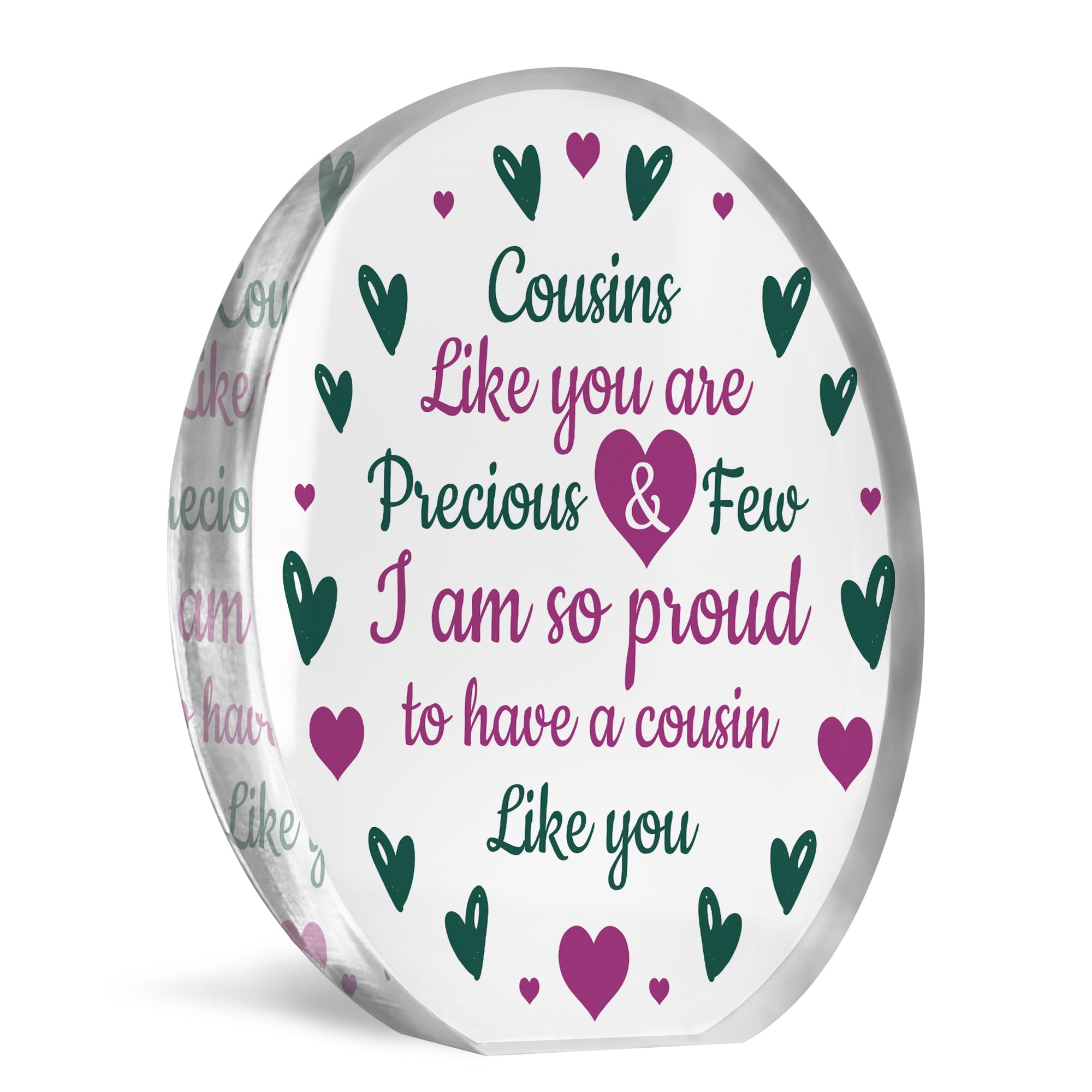 Red Ocean Gift For Cousin Birthday Christmas Acrylic Plaque Cousin Gifts For Him Her Thank You Gift For Cousin Birthday Gift For Her Cousin Gift Christmas Keepsake Cousin Gift Idea