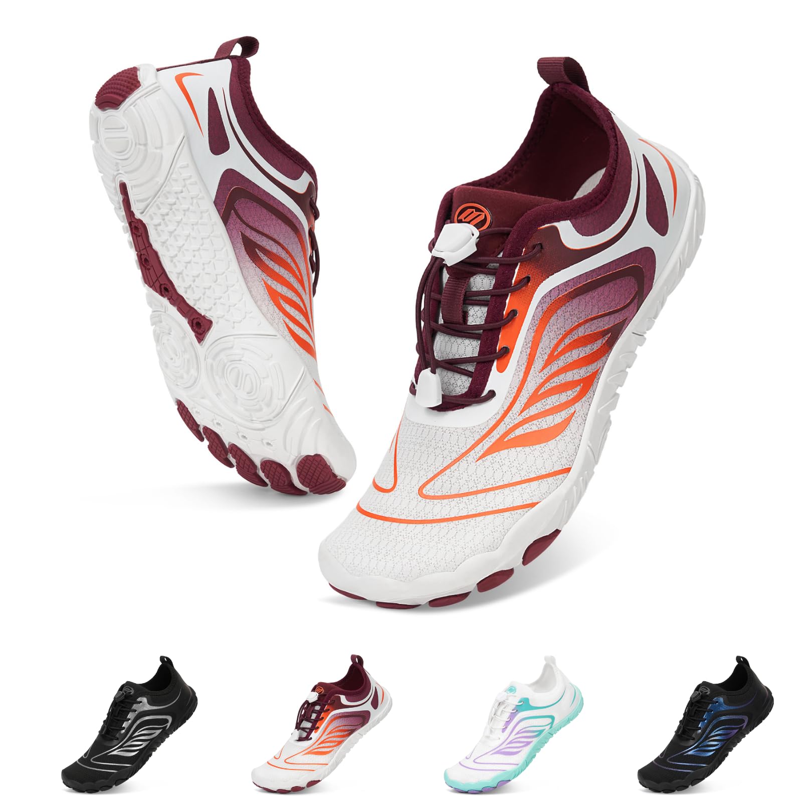 Sixspace Waterschoenen, voor dames en heren, badschoenen, zwemschoenen, sneldrogend, slip-on, ademend, voor strand, zwembad, surfen en yoga, 41 EU