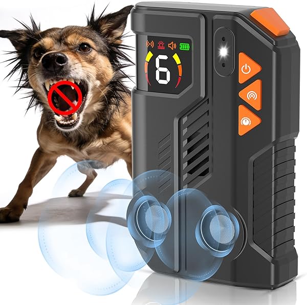Dog Barking Deterrent Devices, Automatic Anti Barking Device for Dogs with AI Detection, 2 Enhanced Ultrasonic Bark Control Emitters, 4 Adjustable Modes, IPX6 Waterproof Rechargeable Indoor Outdoor - 1