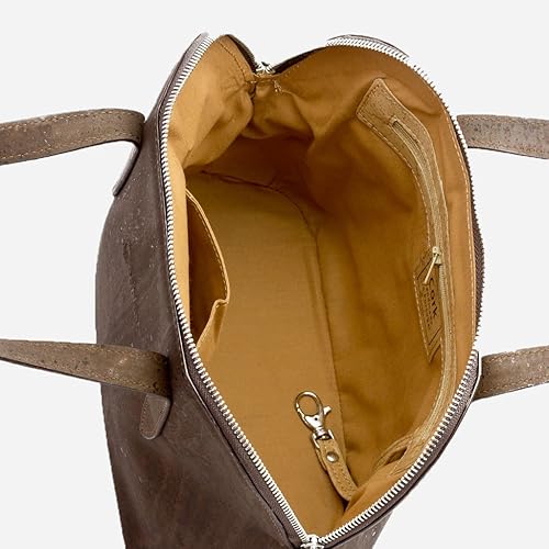 Miniatura 5 de Corkor Bolso de mano con asa superior Bolso pequeño 9 a 5 Crossbody Corcho Bolso Satchel Natural