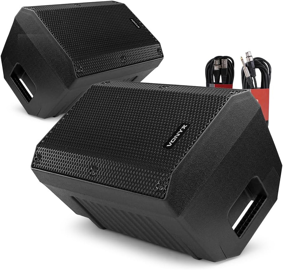 VONYX VSA08BT 8" Active Foldback Stage Monitor (Pair) PA Wedge Speakers