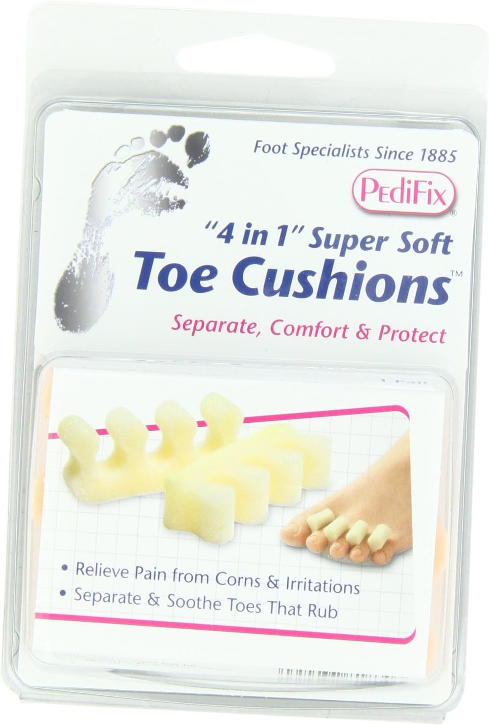 PediFix '4 In 1' Super Soft Toe Cushions, 2 Count