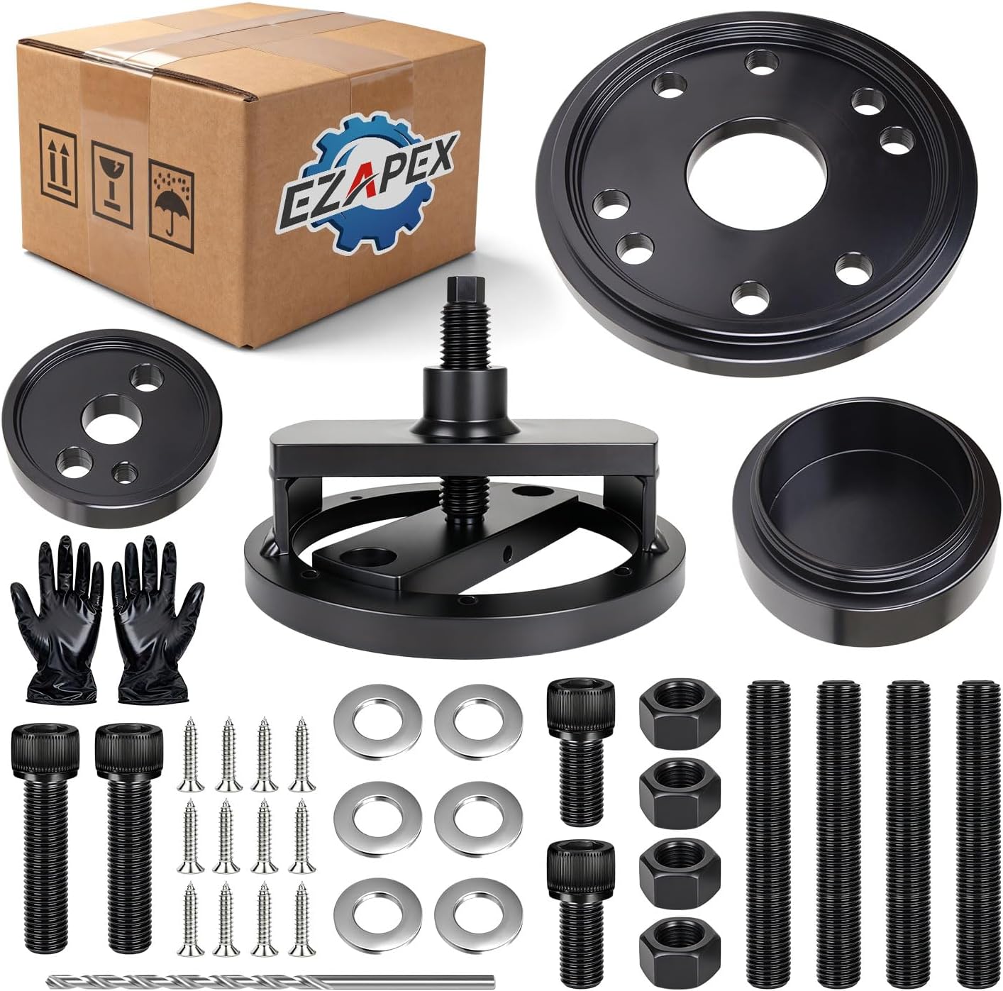3824498 Upgraded Front & Rear Crankshaft Seal Remover Installer with Wear Sleeve Installer Tool Set Compatible with Cummins 3.9L 5.9L 6.7L 1989-2016 Replace 3824500 2063800090 ST-244C