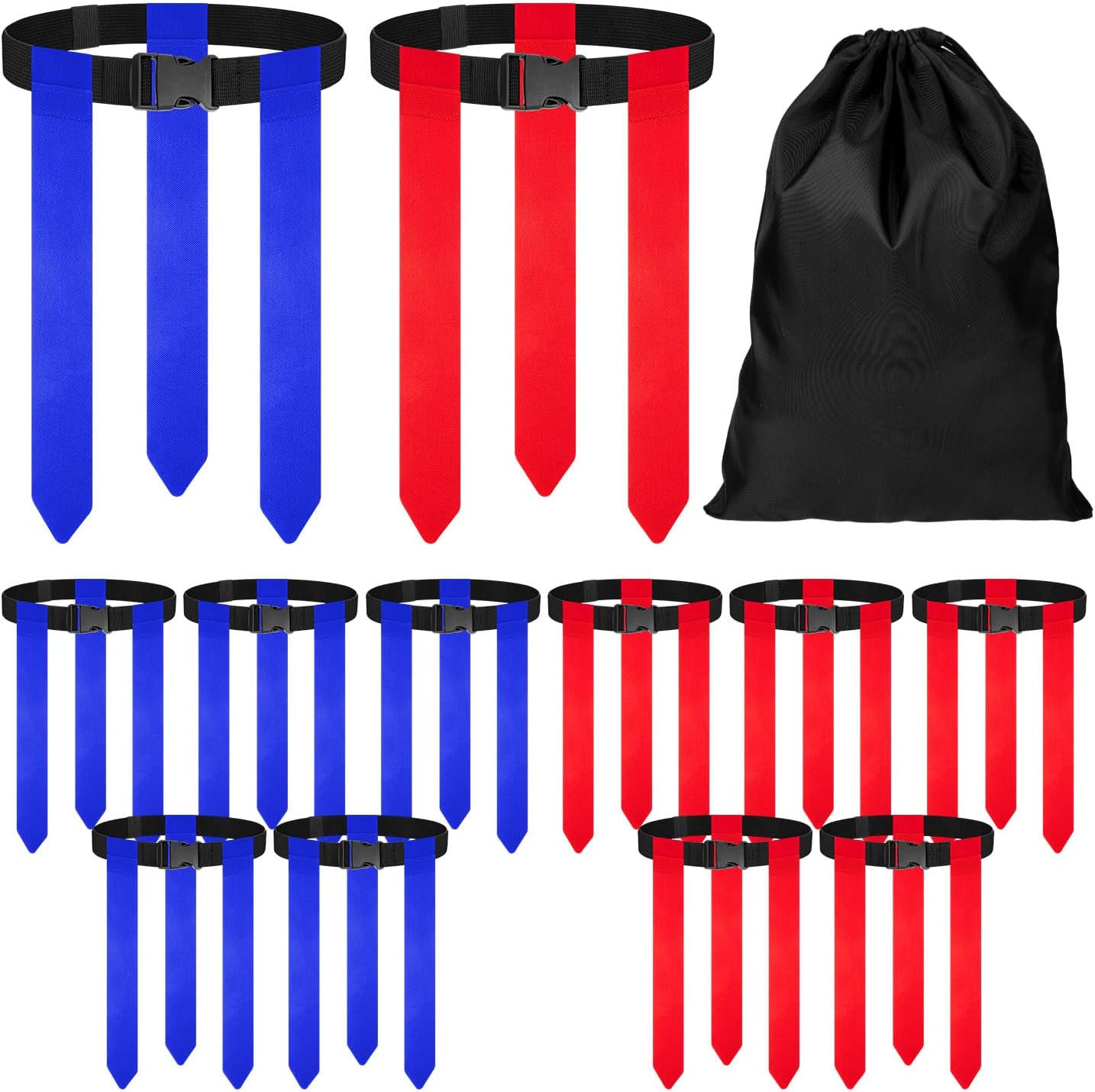 30 Flag Football Set 10 Players Adjustable Belts | Kids Teens Adults Team Training Sport Events