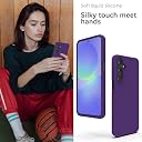 YATWIN Silicone Back Case for Samsung Galaxy A36, Soft-Touch Phone Back Cover for Samsung Galaxy A36 - Purple gallery image