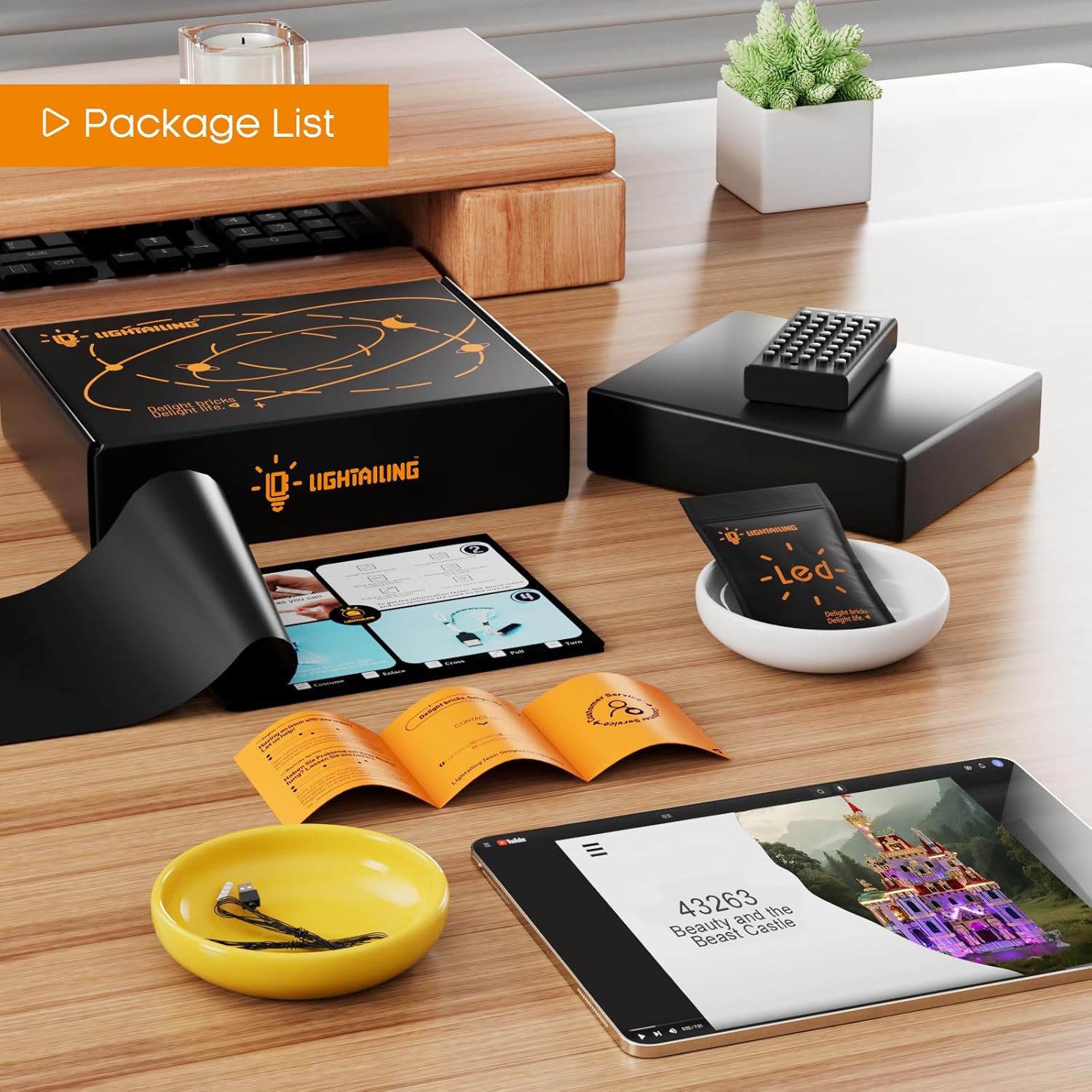 LIGHTAILING Light for Lego-43263 Beauty and The Beast Castle - Led Lighting Kit Compatible with Lego Building Blocks Model - NOT Included The Model Set