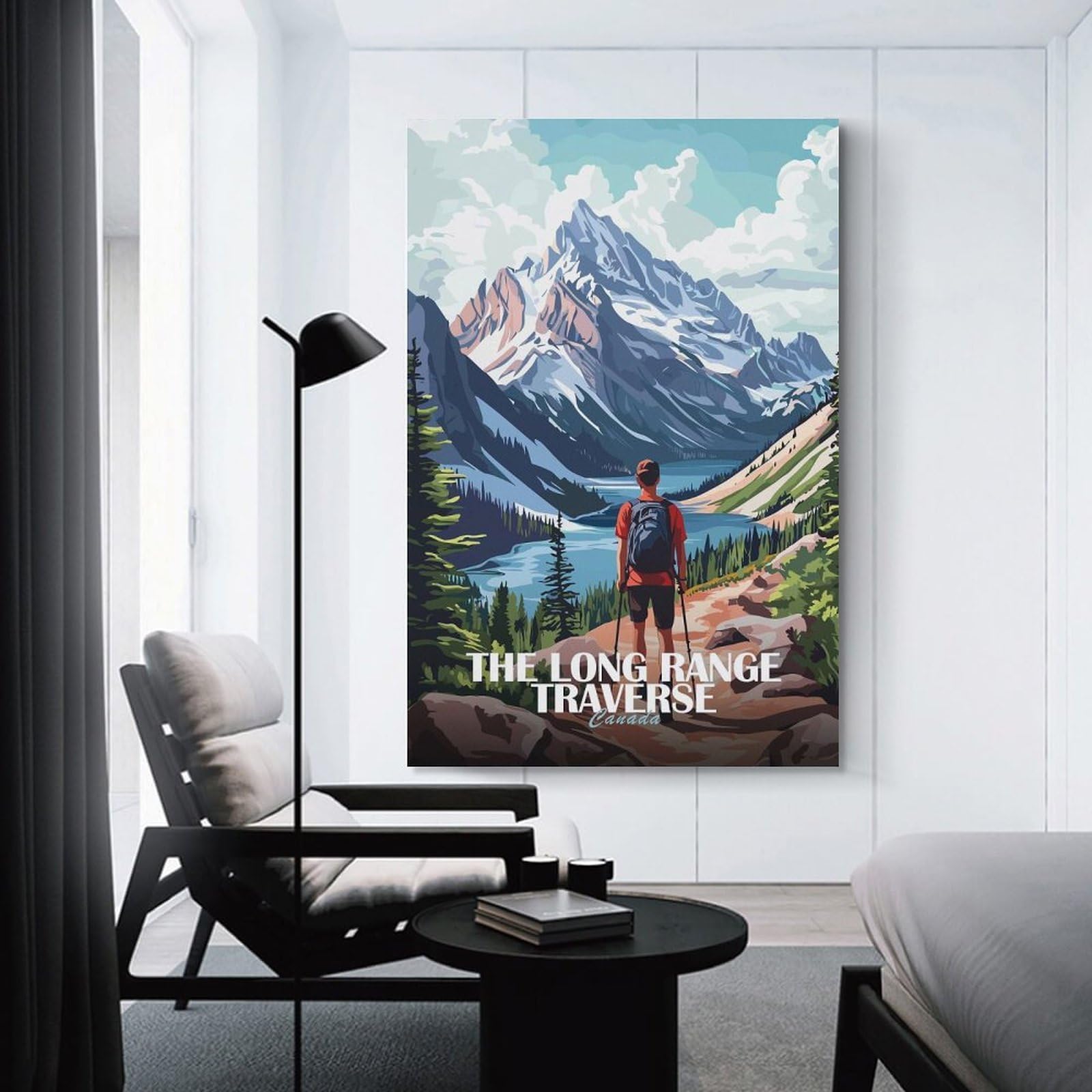 Junmoney The Long Range Traverse Canada Home Decor Wall Art, 24x36inch(60x90cm), for Flats, Guest Rooms Or Compact Rooms, Stylish Wall Art for Fresh Spaces