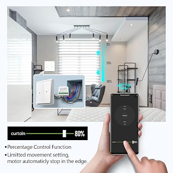 DieseRC Wireless Smart Roller Shutter Controller Module AC 230V 220V, Tuya APP WIFI Controller Compatible with Alexa/Google Home APP Control and Manual Switches
