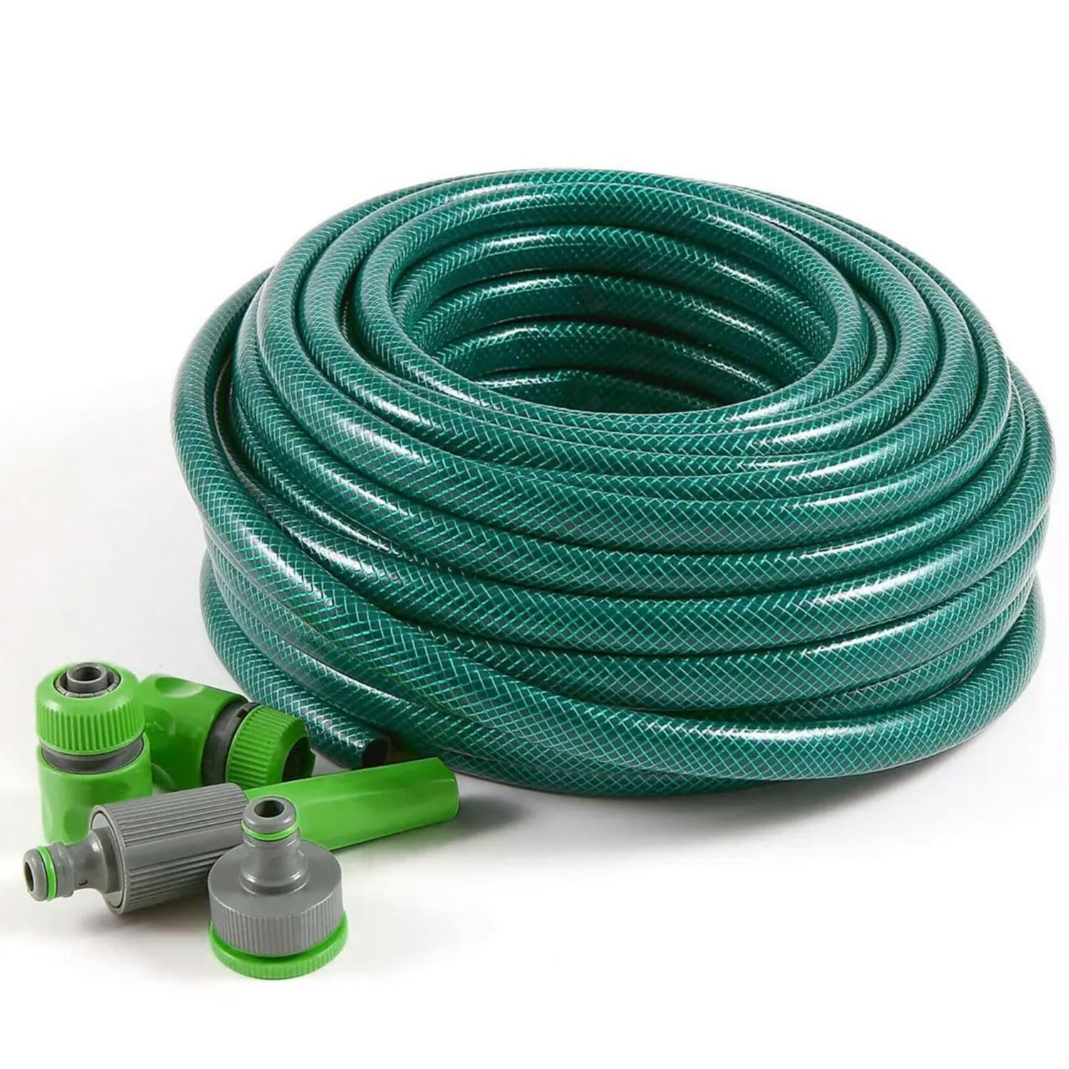 30M Flexible Garden Hose Set with Connectors - Leak-Proof Lightweight and Kink-Free 30M Watering Hose Kit for Home Lawn and Plant Care
