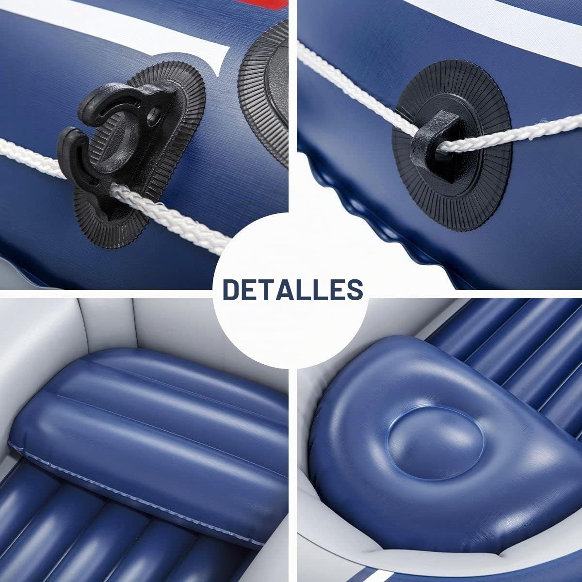 Bestway Hydro-Force - Barca raft naviga para 2 personas, con remos y bomba de pie