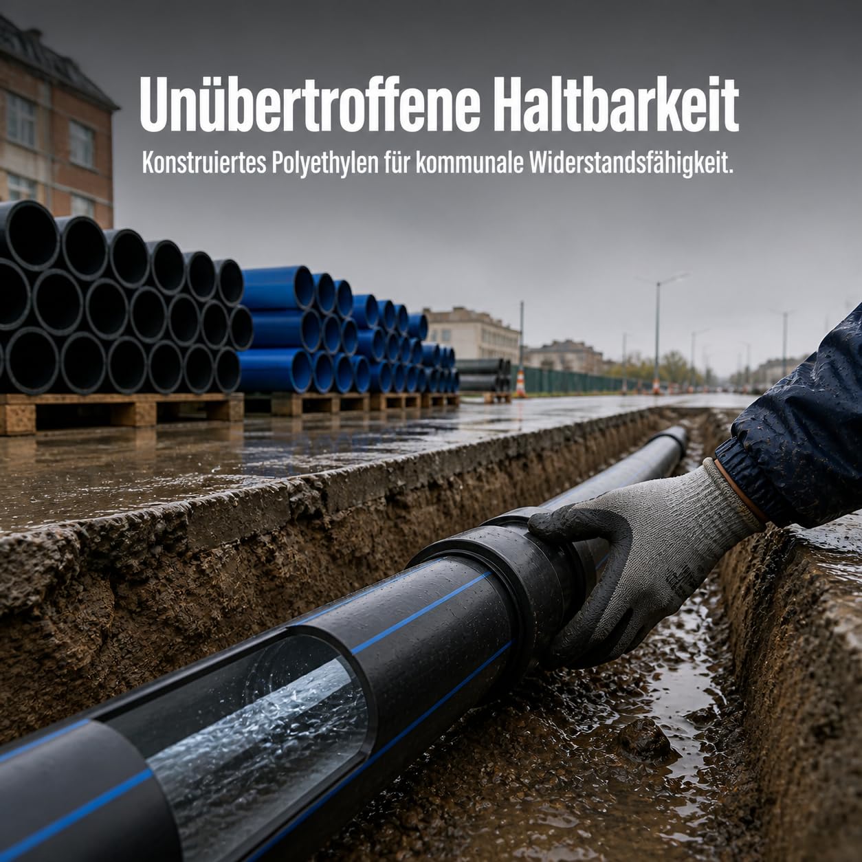 Siphonisches Entwässerungsrohr für Dach