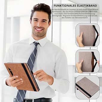 Case for iPad Pro 11 Inch (2022/2021/2020/2018) PU Leather Shockproof Protective Case with Pencil Holder Compatible with iPad Pro 11 (4th/3rd/2nd/1st Generation) Auto Sleep/Wake Khaki