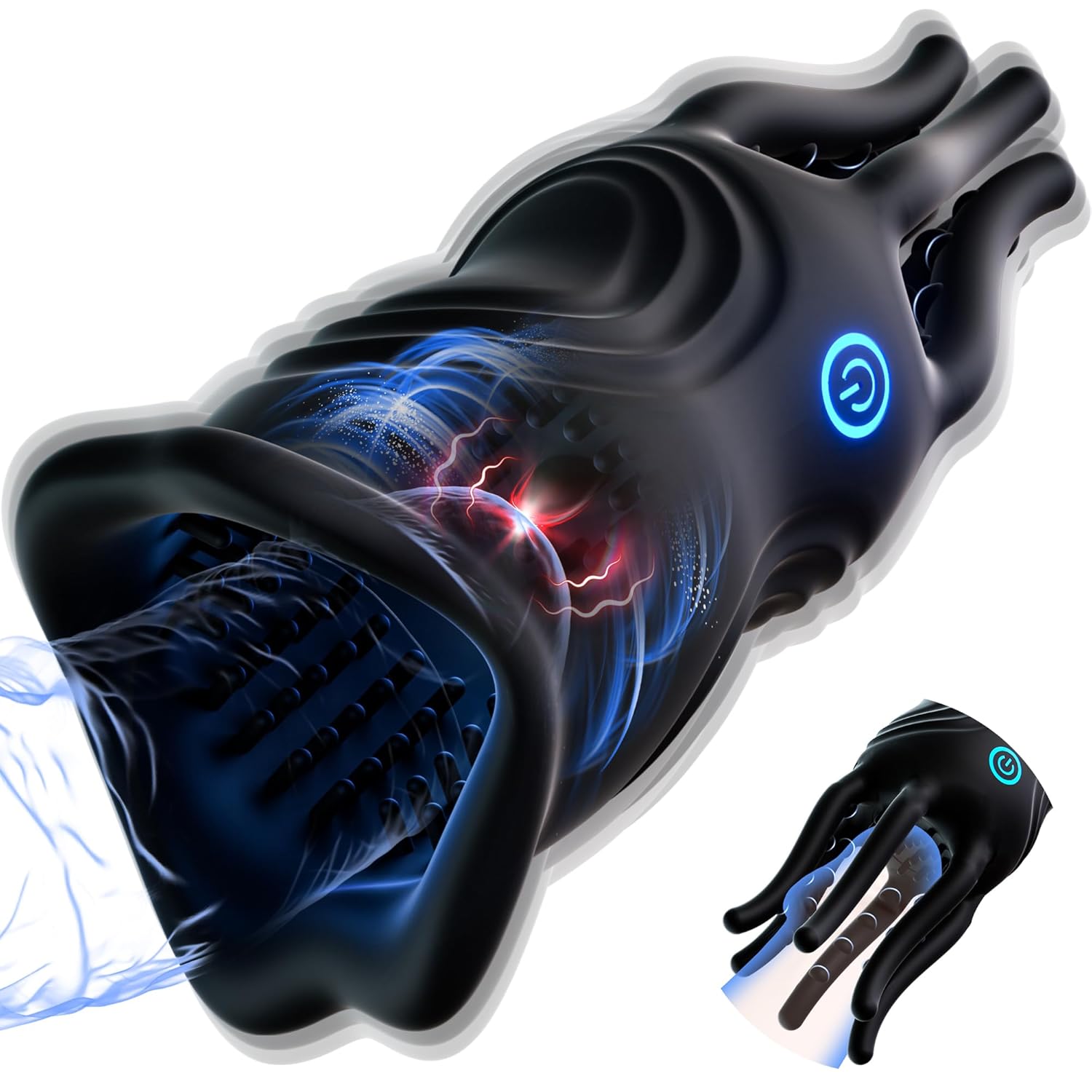 Penis Vibrator Male Masturbator Mens Vibrator Sex Toys for Men with 10 Vibrations Realistic Lips Tentacle Texture Stimulation