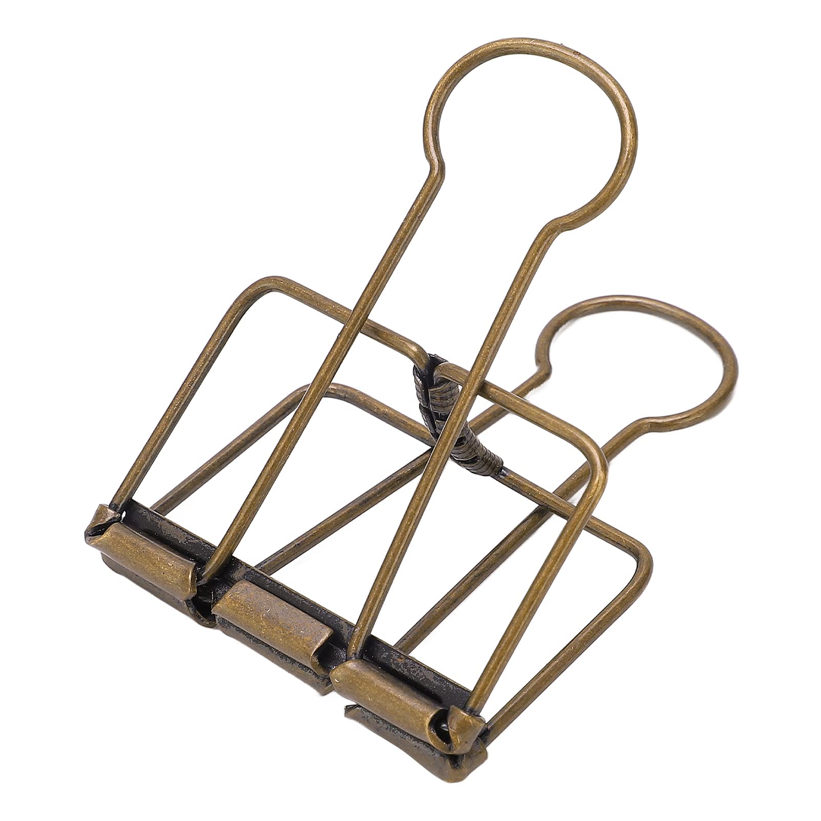 Wakects Fermagli per Binder Clip, Graffette per Carta, Clip Metalliche Forate, 30 Pezzi, Multiuso con Design Semplice per Documenti, Biglietti, Vestiti (Bronzo)