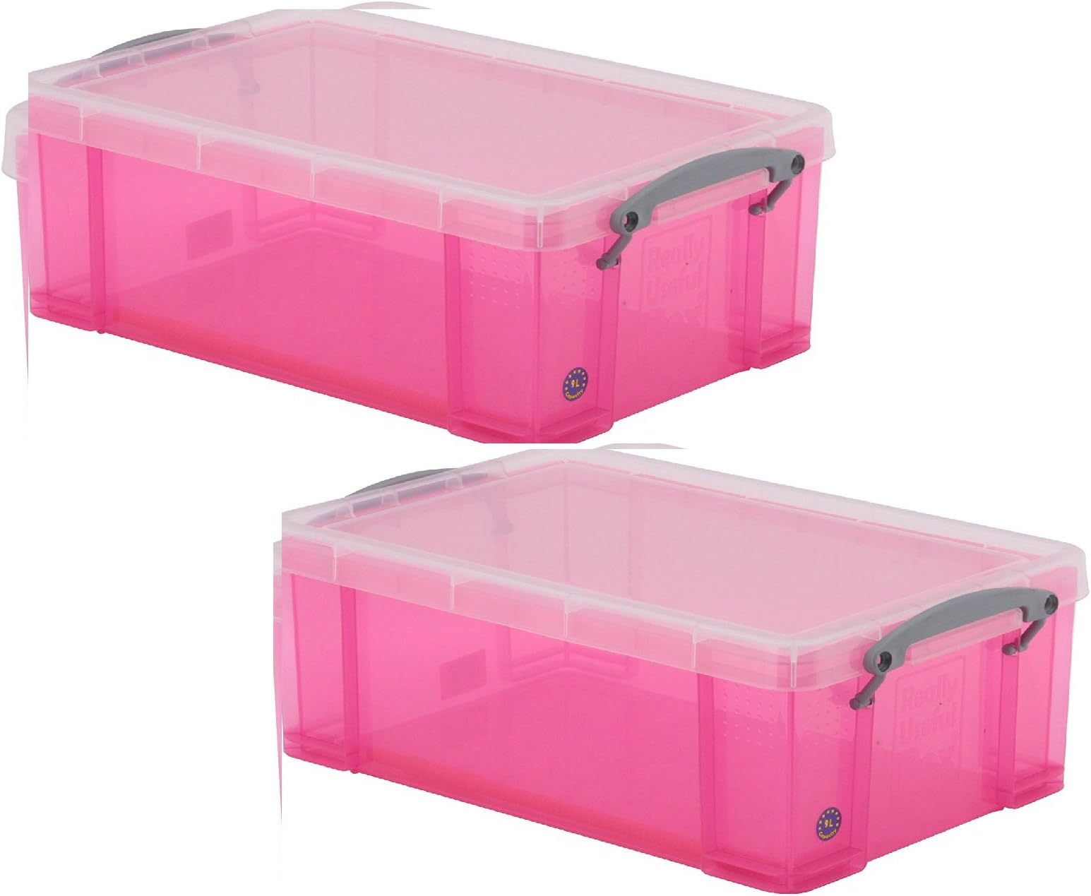 Really Useful Storage Box 9 Litre Pack of 2 - Color: Pink